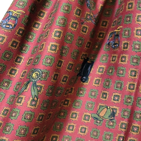 Vintage Herman Geist Equestrian Horse Theme Rayon Skirt Size 14 - Picture 2 of 14